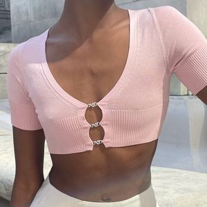 Nana Jacqueline Pink Polly Crop Knit
